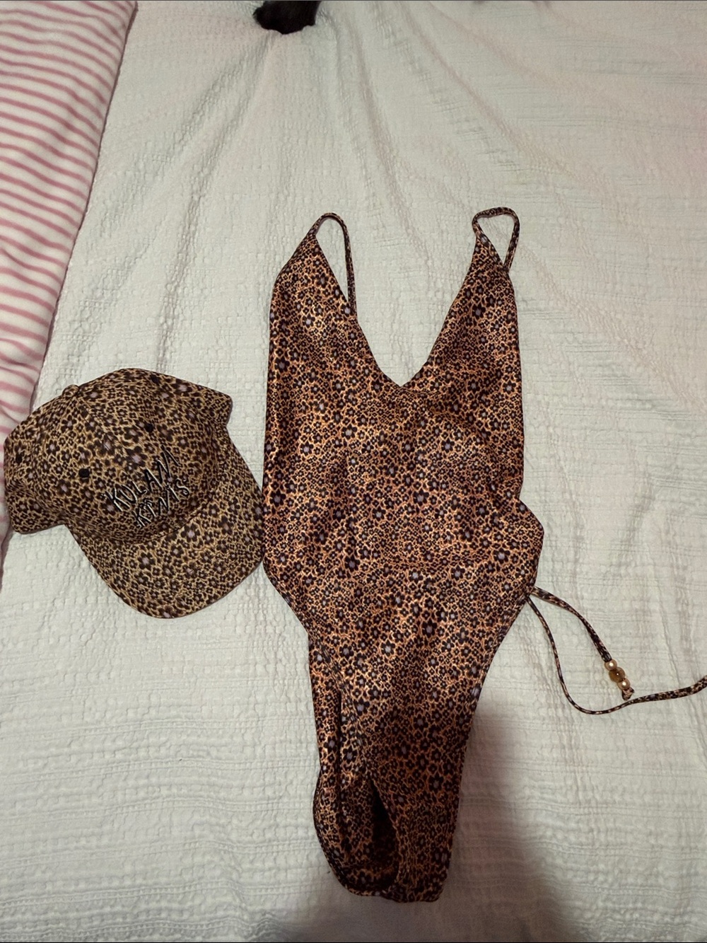 Kulani Kinis Leopard Print One-Piece Swimsuit - Brown/Tan